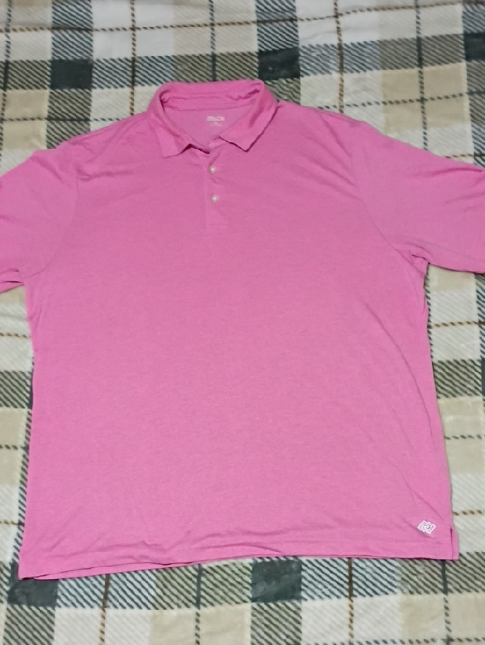 ZELOS Men's Bubblegum Pink Polo Shirt